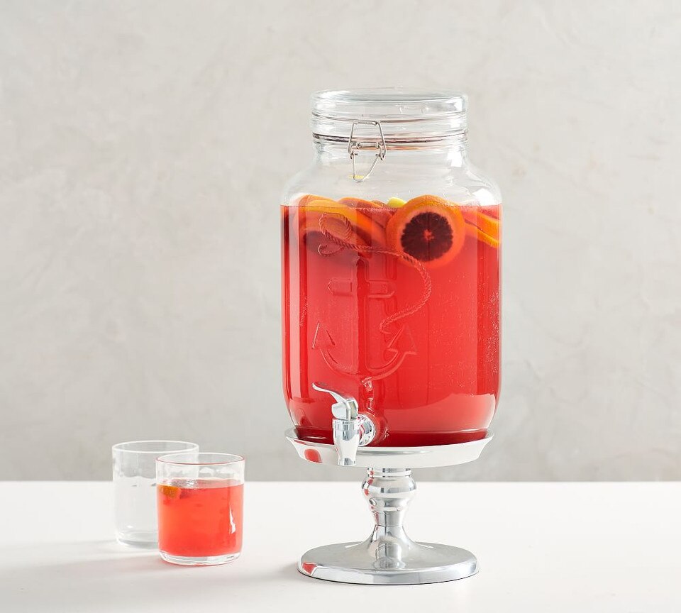 Silver Metal Drink Dispenser Stand Pottery Barn Australia